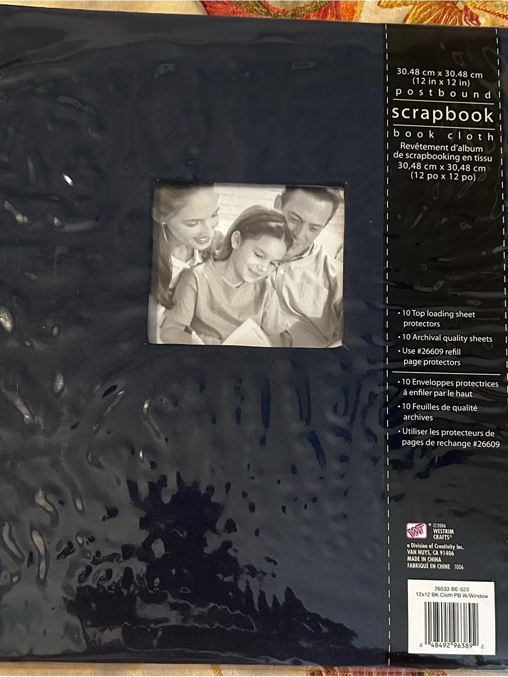 Westrim Crafts 12 x 12 Post Bound Scrapbook Album Navy 2006 Retired Photo Album
